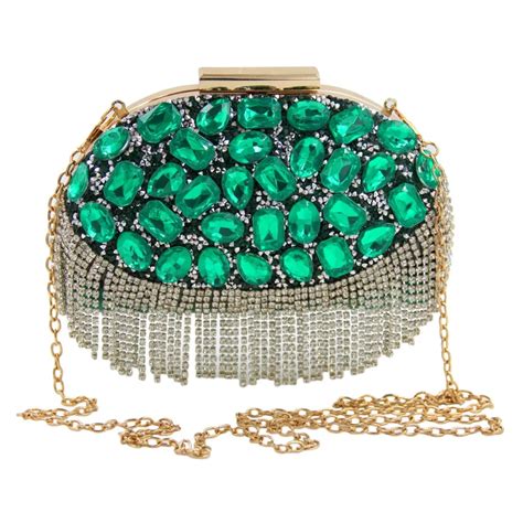 emerald green evening bags.